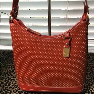 Dooney & Bourke Red Cabrillo Leather Hobo Handbag